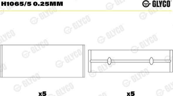 Glyco H1065/50.25MM - KLOĶVĀRPSTAS GULTNIS