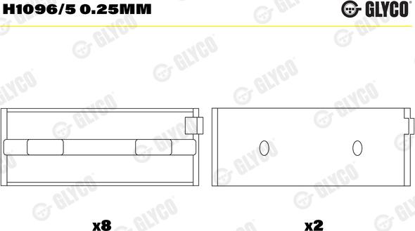 Glyco H1096/50.25MM - KLOĶVĀRPSTAS GULTNIS