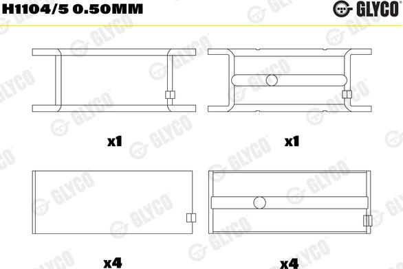 Glyco H1104/50.50MM - KLOĶVĀRPSTAS GULTNIS