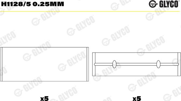 Glyco H1128/50.25MM - KLOĶVĀRPSTAS GULTNIS