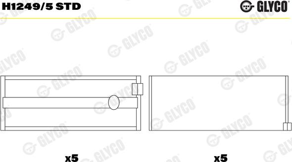 Glyco H1249/5STD - MOTORA GULTŅI H1249-5