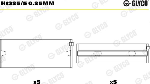 Glyco H1325/50.25MM - KLOĶVĀRPSTAS GULTNIS