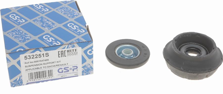 GSP 532251S - Remkomplekts, Amortizatora statnes