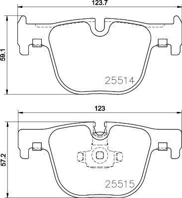 BMW 34218855007 - Bremžu uzliku kompl