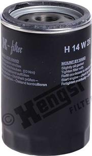 Hengst Filter H14W26 - Eļļas filtrs