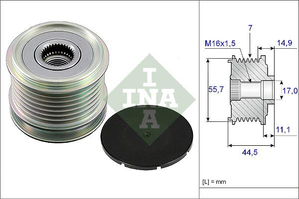 INA 535004210 - Piedziņas skriemelis, Ģenerators