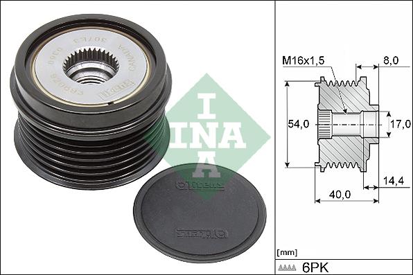 INA 535033410 - Piedziņas skriemelis, Ģenerators