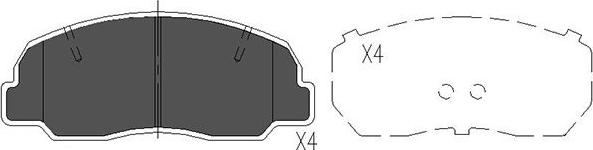 Kavo Parts KBP-1504 - Bremžu uzliku