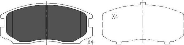 Kavo Parts KBP-5505 - Bremžu uzliku