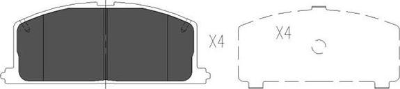 Kavo Parts KBP-9109 - Bremžu uzliku