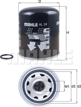 MAHLE AL24 - TB1394-1X GAISA FILTRS