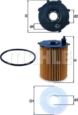 KNECHT OX 171/2D - Eļļas filtrs