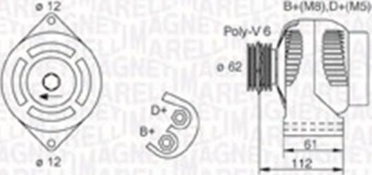 Magneti Marelli 063731884010 - ĢENERATORS 063731884010