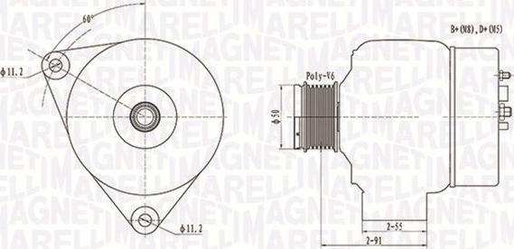 Magneti Marelli 063731300010 - ĢENERATORS 063731300010