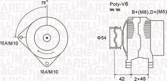 Magneti Marelli 063731564010 - ĢENERATORS 063731564010