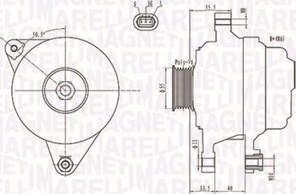 Magneti Marelli 063731703010 - ĢENERATORS 063731703010