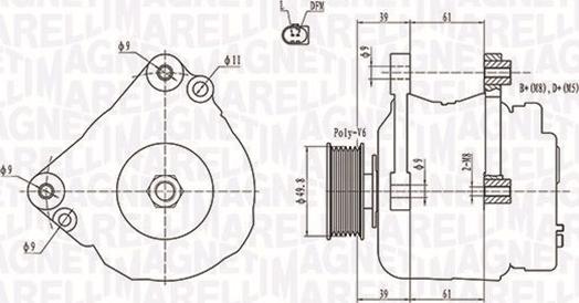 Magneti Marelli 063731729010 - ĢENERATORS 063731729010