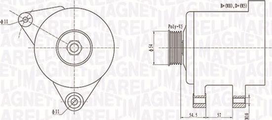Magneti Marelli 063731747010 - ĢENERATORS 063731747010