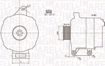 Magneti Marelli 063731780010 - ĢENERATORS 063731780010