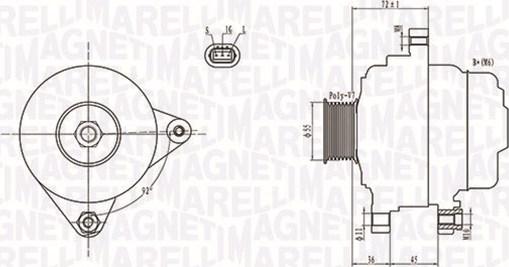 Magneti Marelli 063731792010 - ĢENERATORS 063731792010