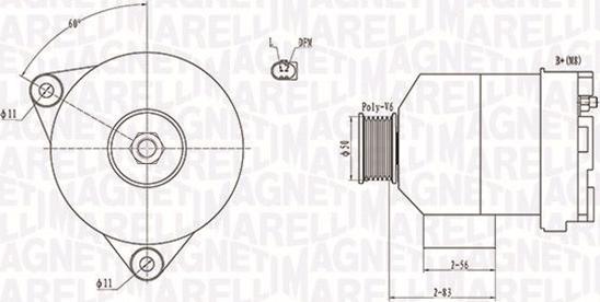 Magneti Marelli 063731872010 - ĢENERATORS 063731872010