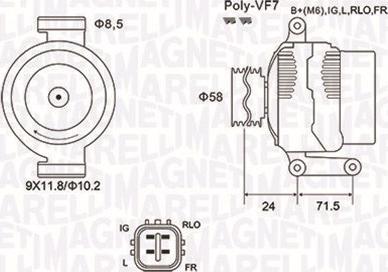 Magneti Marelli 063732029010 - ĢENERATORS 063732029010