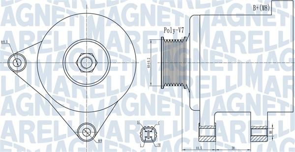 Magneti Marelli 063732078010 - ĢENERATORS 063732078010