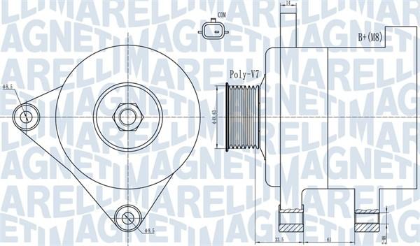 Magneti Marelli 063732101010 - ĢENERATORS 063732101010