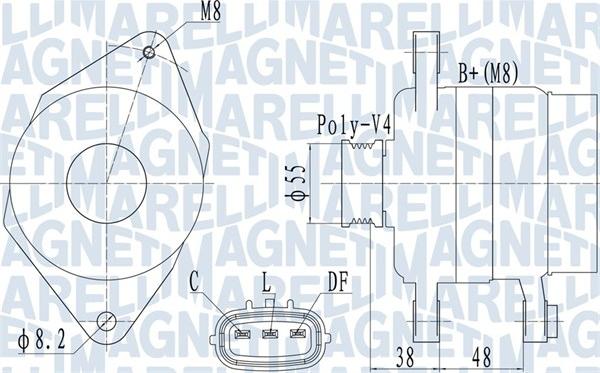 Magneti Marelli 063732124010 - ĢENERATORS 063732124010