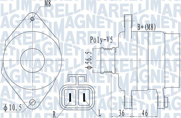 Magneti Marelli 063732128010 - ĢENERATORS 063732128010