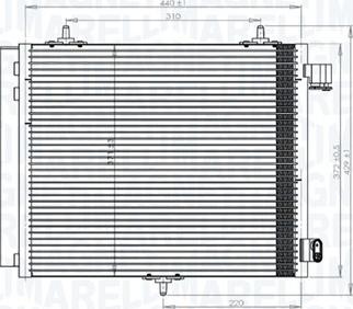 Magneti Marelli 350203818000 - Kondensators, Gaisa