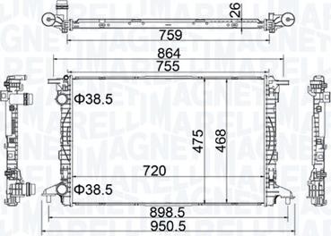Magneti Marelli 350213208900 - VAG RADIATORS