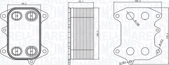 Magneti Marelli 350300003300 - Eļļas radiators