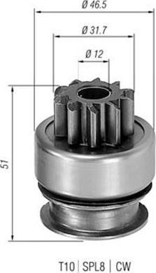 Magneti Marelli 940113020177 - Zobrats, Starteris