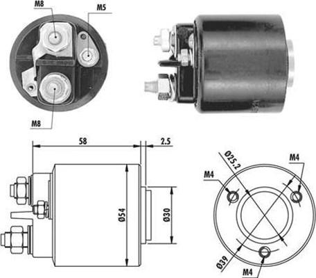 Magneti Marelli 940113050059 - Ievilcējrelejs, Starteris