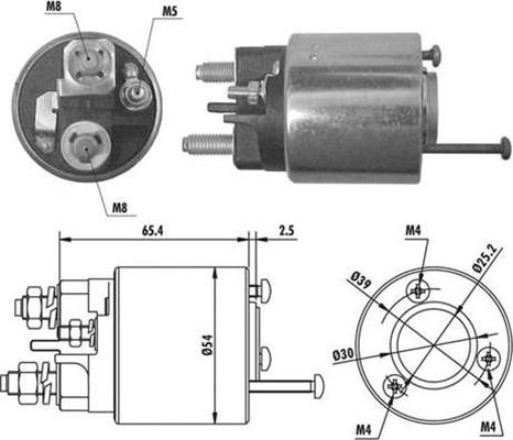 Magneti Marelli 940113050066 - Ievilcējrelejs, Starteris