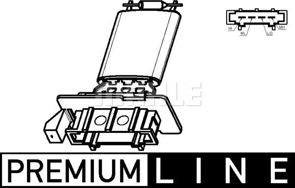 MAHLE ABR98000P - Rezistors, Salona ventilators