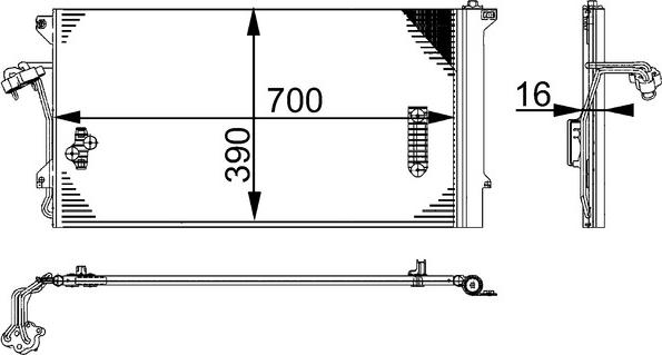 MAHLE AC659000S - A-C kondensators 94667