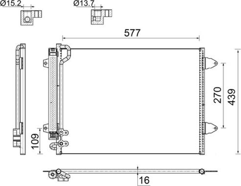 MAHLE AC666000S - A-C kondensators 3C0820411C