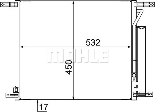 MAHLE AC707000S - Kondensators, Gaisa kond
