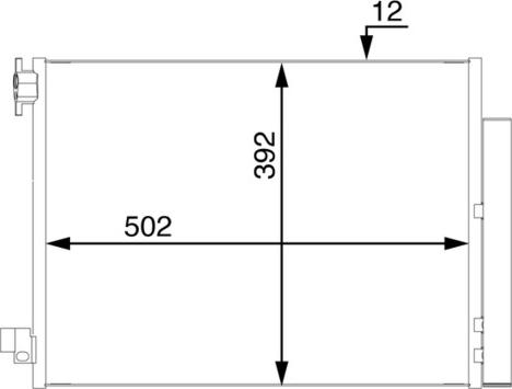MAHLE AC73000S - Kondensators, Gaisa kond