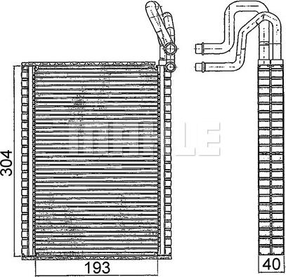 MAHLE AE116000S - A-C Iztvaikotājs 64116806555