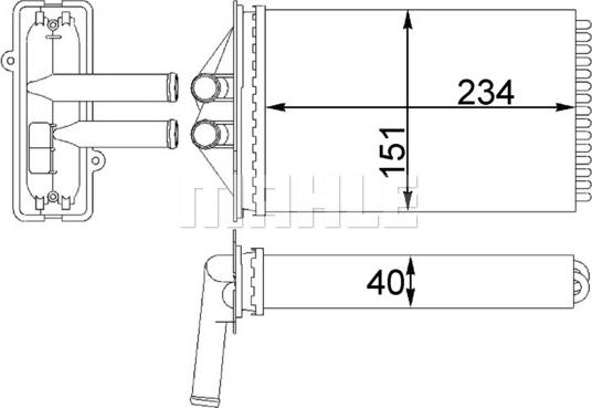 MAHLE AH92000S - SALONA RADIATORS AH