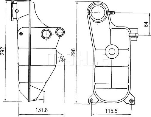 MAHLE CRT119000S - Kompensācijas tvertne, Dzesēšanas