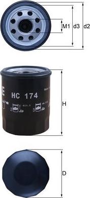 MAHLE HC174 - Kārbas filtrs HC174