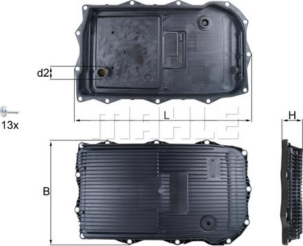 MAHLE HX184KIT - KARTERIS AT KĀRBAI