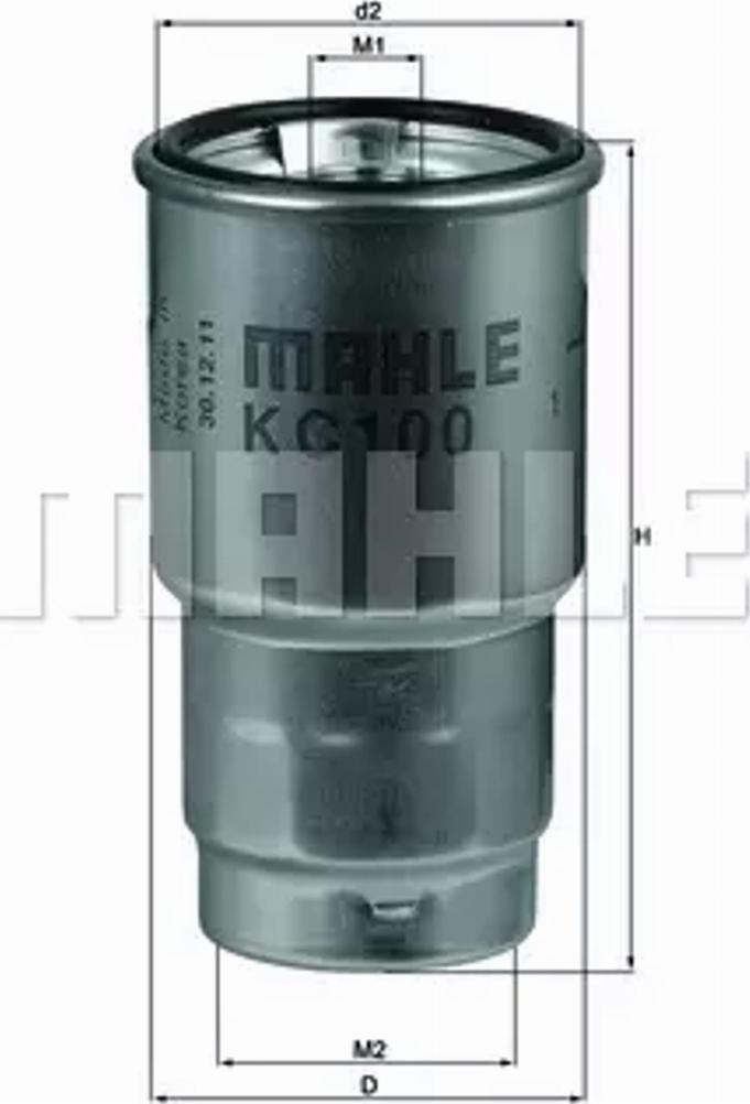 MAHLE KC100D - DEGVIELAS FILTRS HDF541