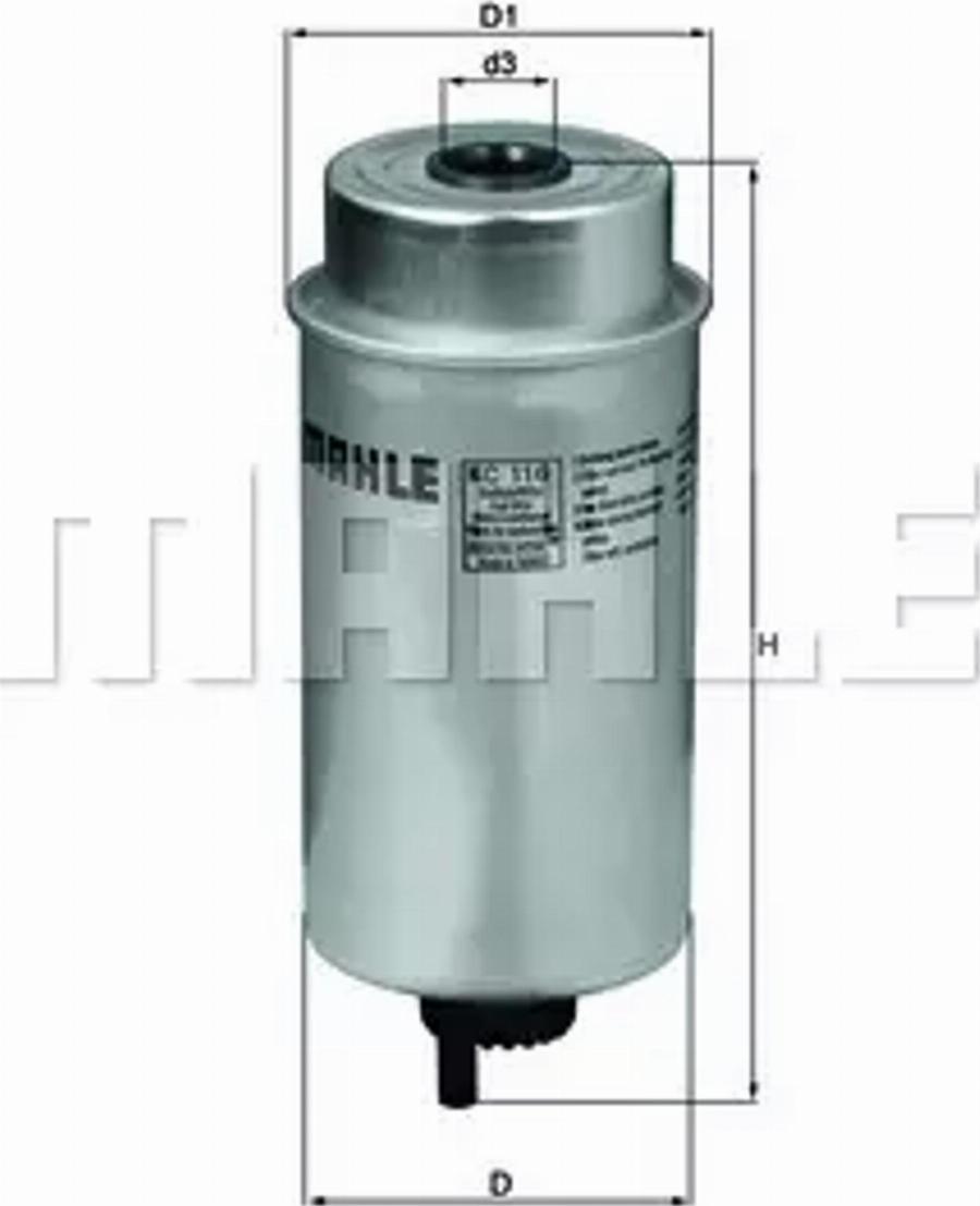 MAHLE KC116 - WK8103 DEGV. FILTRS