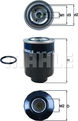 MAHLE KC135D - WK828 DEGVIELAS FILTRS