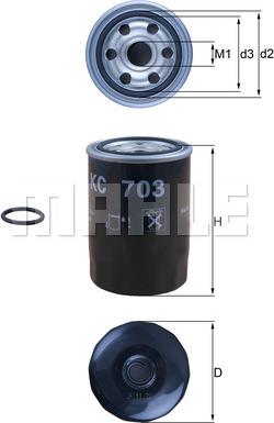 MAHLE KC703D - DEGVIELAS FILTRS KC703D
